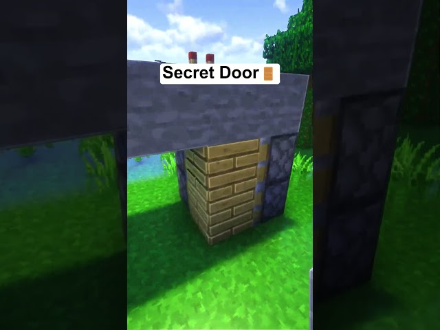 Secret Door in Minecraft! Tutorial🏡 #youtubeshorts #minecraft #shortvideo #trending