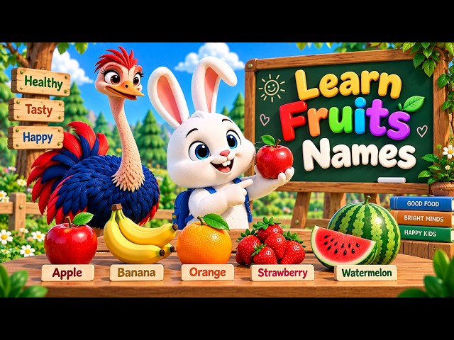 Learn Fruits Names for Kids | Fun & Easy Fruit Names Learning | Educational Video