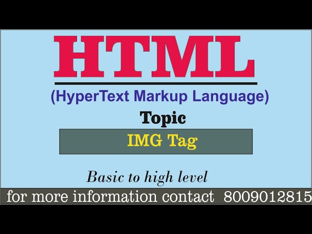 Basic HTML Practical || IMG TAG || Full Tutorial for beginners in Hindi