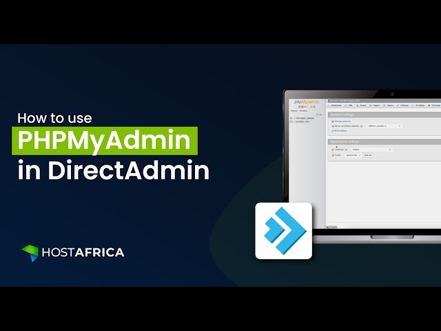 How to use phpMyAdmin in DirectAdmin