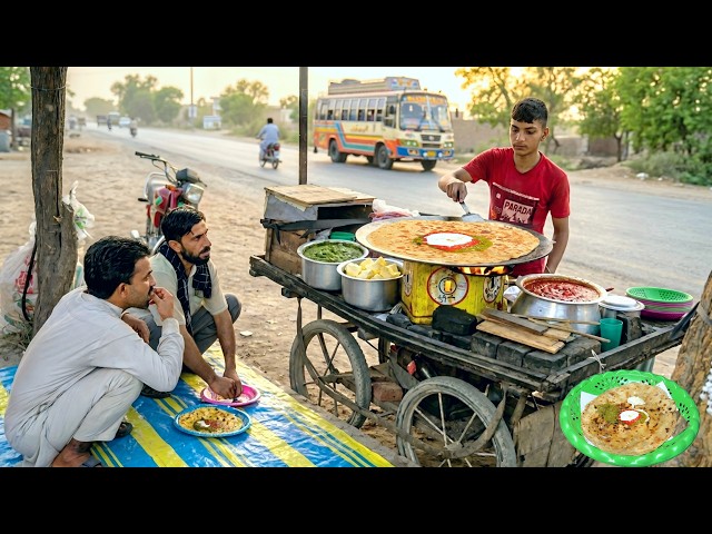45 YEAR Old Breakfast😱 GAINT ALOO PARATHA WITH SPICY CHUTNEY |AUTHENTIC PUNJABI ROADSIDE STREET FOOD