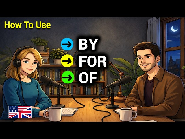 How to Use BY, FOR & OF in Real English Conversations