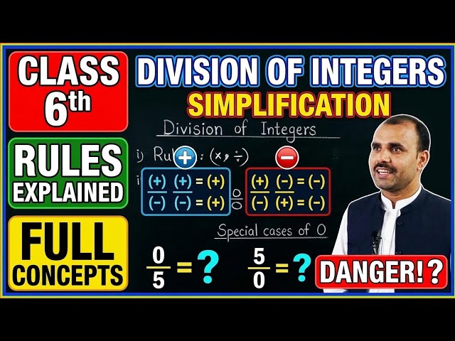 Division of integers  Rules Math 6th | Simplification  | kpk and PTB new course SNC 2022 