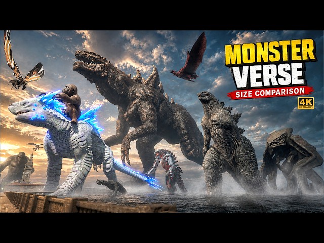 Monster verse Size Comparison in 4K | Giant Monster Size | First person view