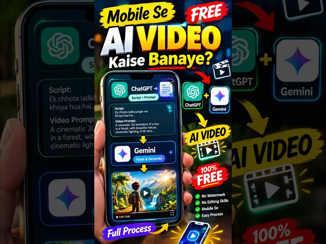 How to Create AI Videos on Mobile? 🤯 | How to Create AI Videos | ChatGPT + Gemini AI Tutorial 2026