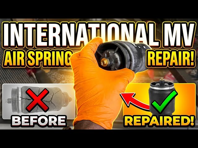 How to Replace International MV Driver Seat Air Spring (Air Ride Seat Repair)