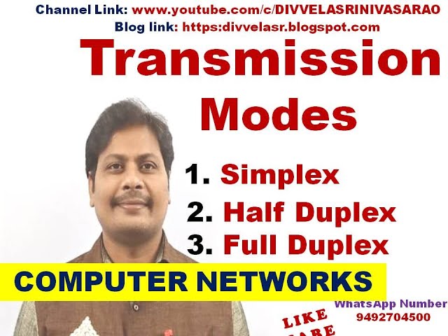 Transmission Modes || Data Transmission Modes || Simplex, Half Duplex and Full Duplex || CN ||