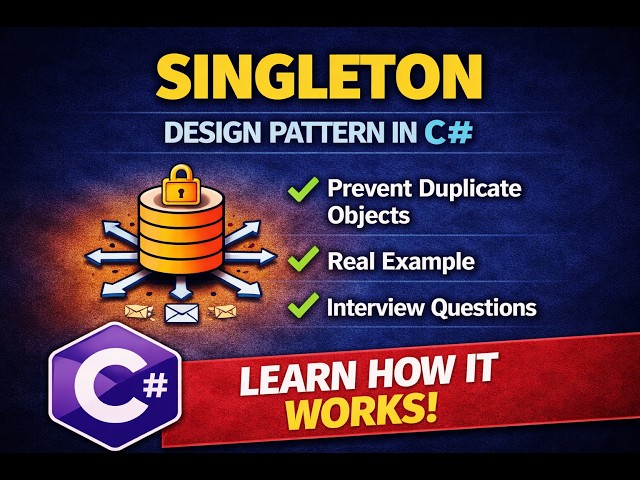 Day 1: Singleton Design Pattern in C# Explained | Thread Safe Singleton with Lazy T | Real Example