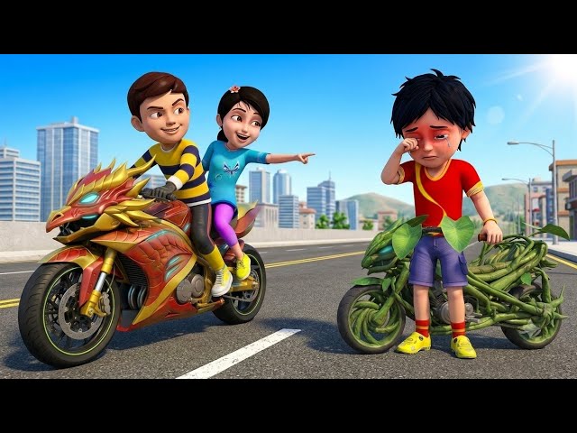 Poor Shiva vs Rich Rudra | Flying Taro Bike Defeated Rich Rudra's Luxury Dragon Bike | Shiva Cartoon