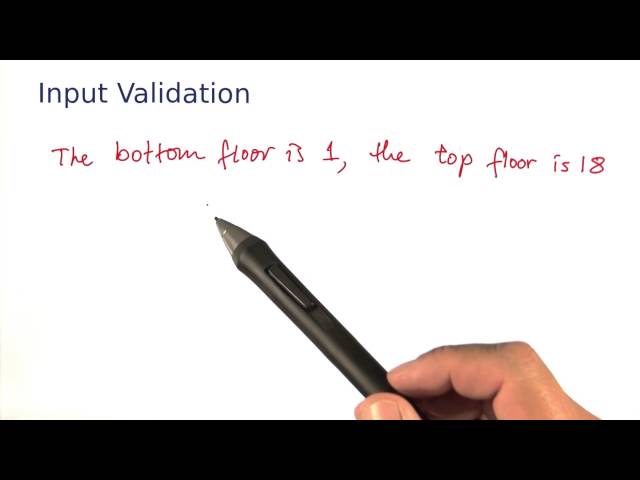 Elevator Demo with Input Validation - Intro to Java Programming
