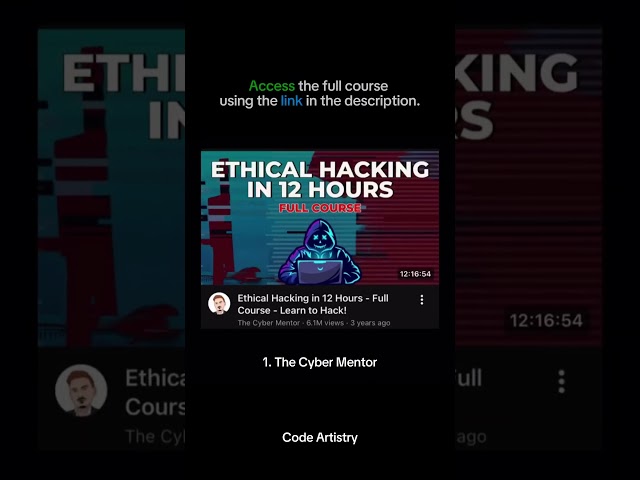 The 10 Videos You Need for a Cybersecurity Degree 💻🔐 #cybersecurity #shorts #courses #2026short
