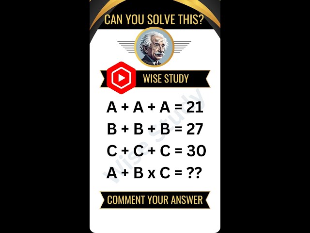 99% Fail | Can You Solve This Math Puzzle? #mathpuzzles #maths #mathriddles