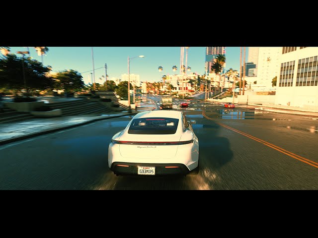 Porsche Taycan Turbo S - GTA V Ultra High Graphics Maxed-Out Setting 4K