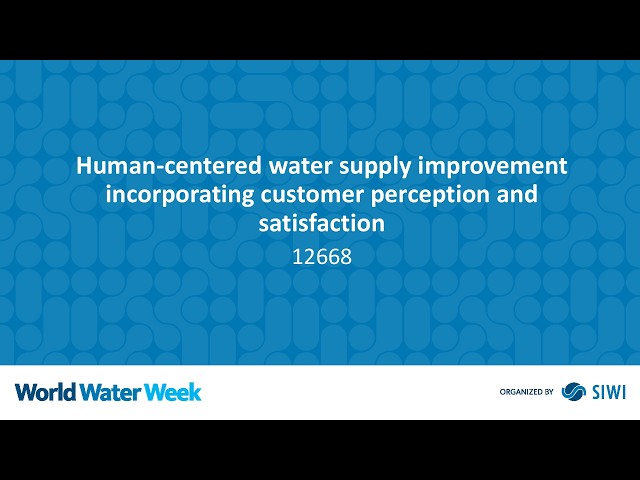 12668 Human-centered water supply improvement incorporating customer perception and satisfaction