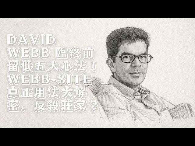 David Webb 臨終前留低嘅五大心法！Webb-site 真正用法大解密，學識呢 5 招避開老千股，散戶都能反殺莊家？|中環十一少