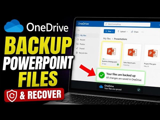 How to backup PowerPoint files using OneDrive and recovery tips - Quick Tutorial