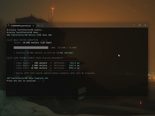 FastAIVectorDB for Java --  Ultra-Fast Native C++ SIMD Vector Database for Java 🚀