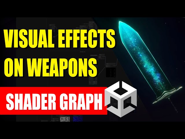 Visual effects on weapons  Tutorial -Unity Shader Graph (English Captions)