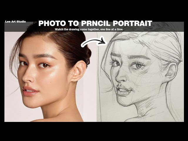 Drawing a Realistic Pencil Portrait from a Photo | Full Process