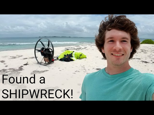 Flying to a deserted island on my paramotor!