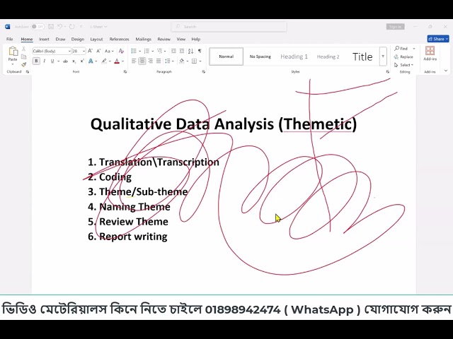 Qualitative Data Analysis || Research Help Bangladesh