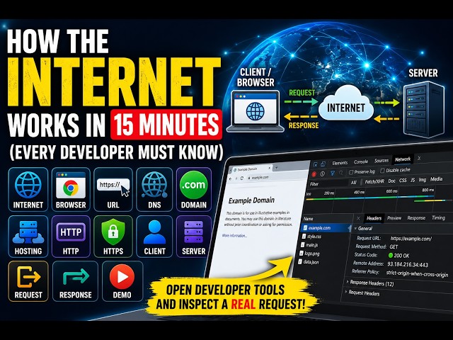 How the Internet Works in 15 Minutes (Every Developer Must Know) By Afan Oromo