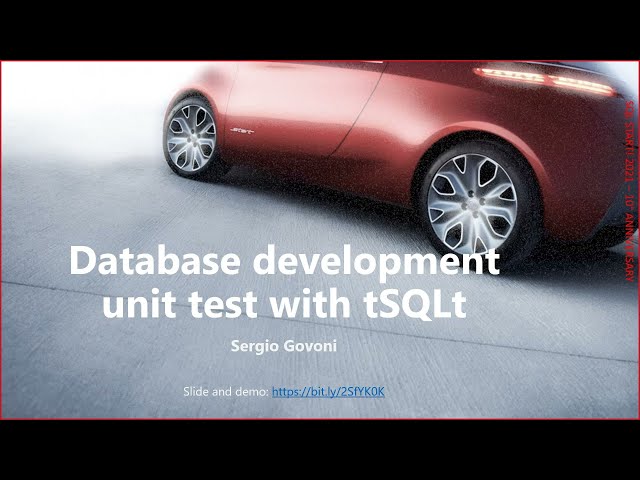 Database development unit test with tSQLt
