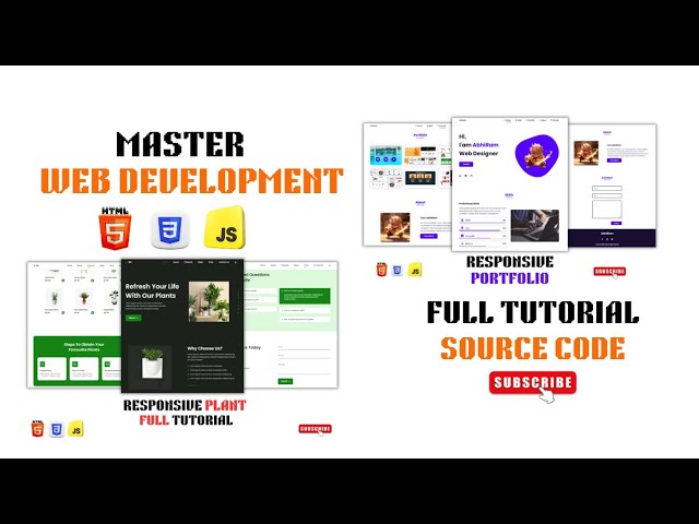 Master Frontend Web Development With 2 Real World Portfolios using html css js Beginners to Advanced