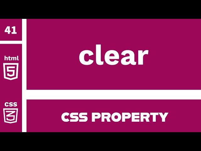 CSS Property : clear explained !