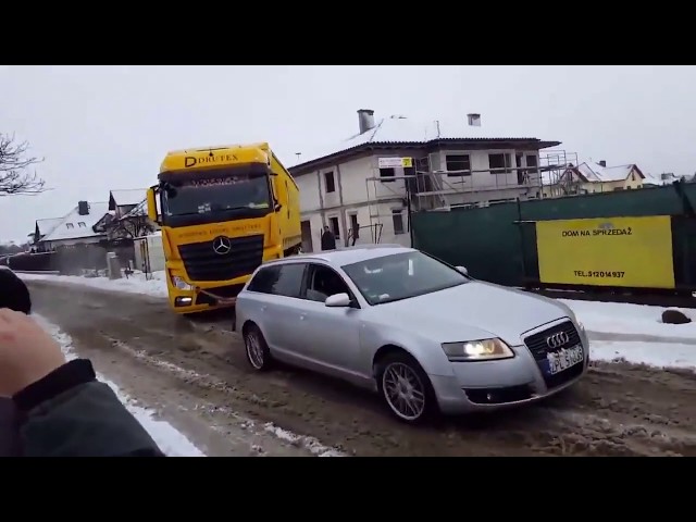 Audi Power - Audi A6 Quattro - help the truck stuck in snow ❄️😳