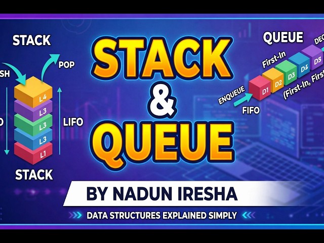Stack Queue Explained Simply | Stack + Queue Data Structure Tutorial