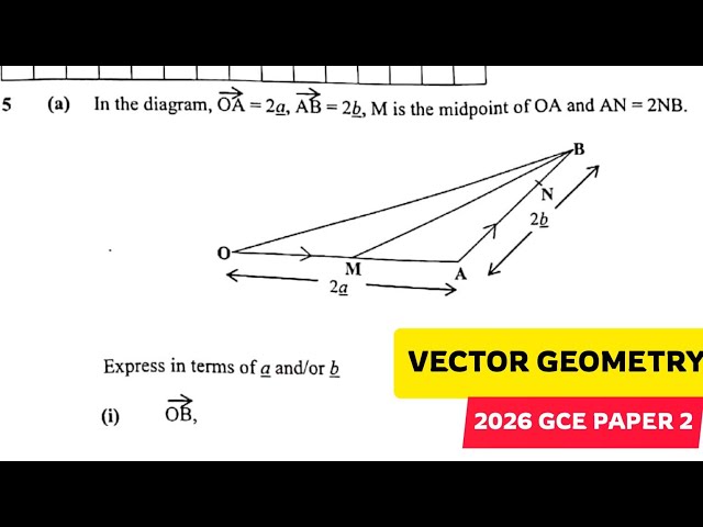 2026 GCE Mathematics Paper 2 – VECTORS IN 2 DIMENSIONS SOLVED! 🚀📐