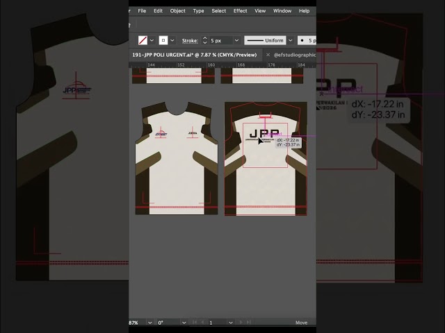 Proses susun logo, font & elemen jersey JPP - Jersey Jawatan Perwakilan Pelajar