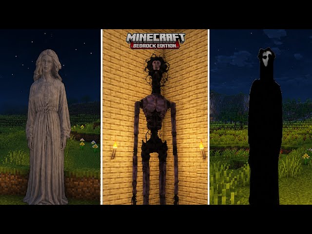 Top 10 HORROR MODS for Minecraft BEDROCK/POCKET EDITION | Minecraft horror mods for Bedrock edition