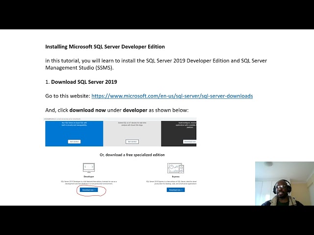 SQL in Practice: downloading sql server developer edition