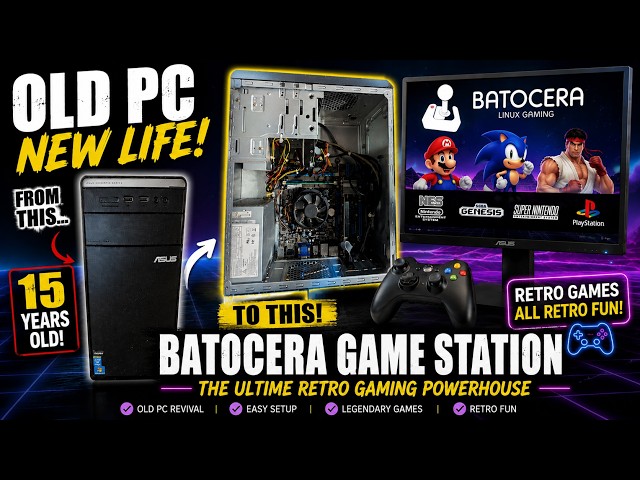 🎮 I Turned a 15yr Old PC Into a Retro Gaming Powerhouse! | Step-By-Step Setup Guide 🔥