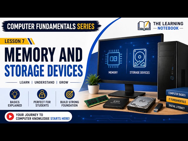 Computer Basics for Beginners | Lesson 7 | Memory and Storage Devices