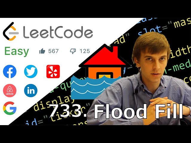 LeetCode 733. Flood Fill (Algorithm Explained)