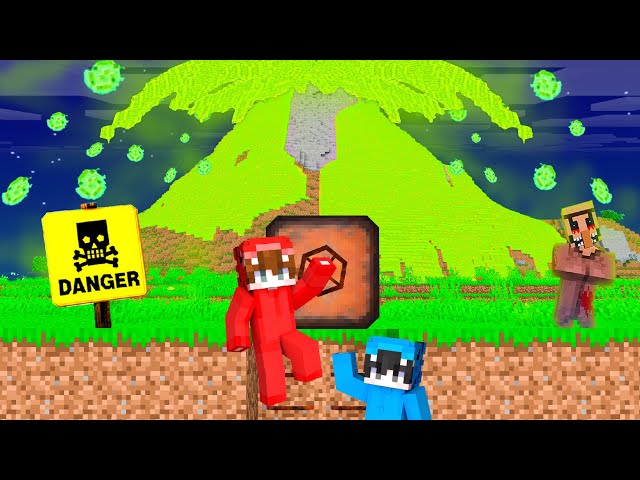 VOLCÁN TÓXICO vs Base Secreta en Minecraft!