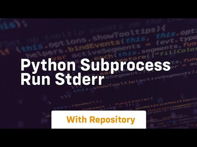 python subprocess run stderr