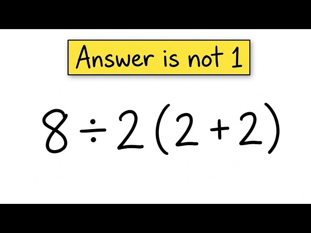 Can You Solve 8÷2(2+2)🟰❓| Order of Operations Challenge