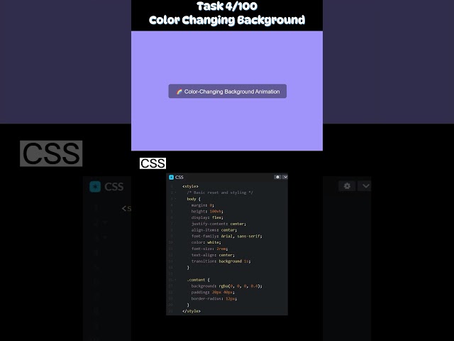 Smooth Color-Changing Background | HTML, CSS, JS, GSAP       #animation #coding #frontenddevelopment