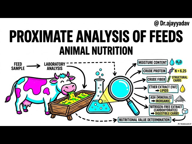 Proximate Analysis of Feeds Explained | Weende System of Feed Analysis | Animal Nutrition | BVSc