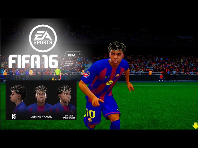 Face and Hair PREMIUM - Lamine Yamal 2026 HD FOR FIFA 16 & FIFA 14