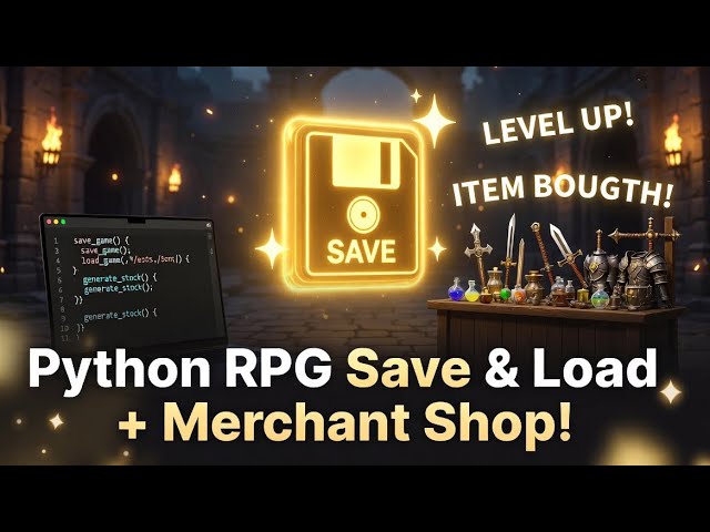 Python RPG Save & Load + Merchant Shop – Make Your Game Persistent! (Code Quest #7)