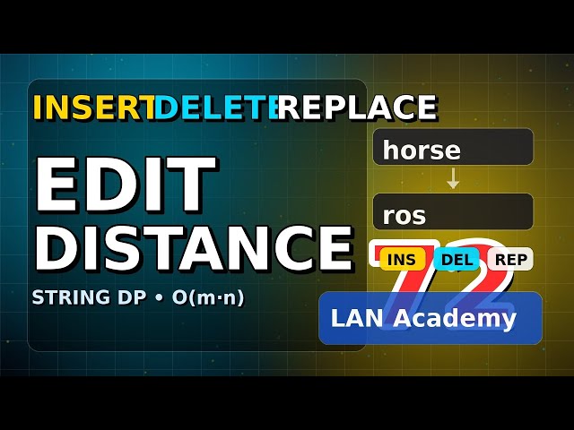 LeetCode 72: Edit Distance — DP Explained (Insert / Delete / Replace)