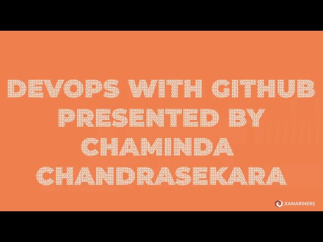 Mobile DevOps with Github and Xamarin