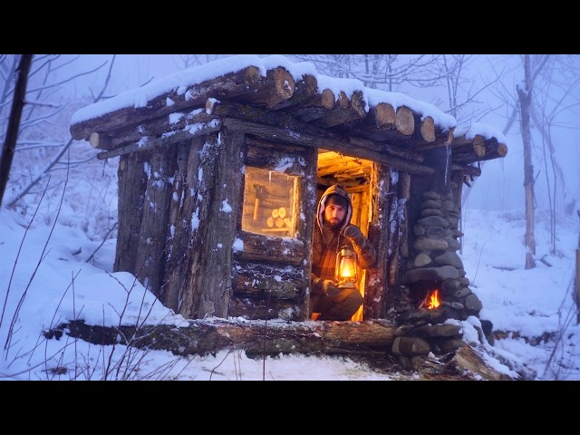 WINTER SURVIVAL: Man Builds 5 Epic Bushcraft Shelters from start to finish