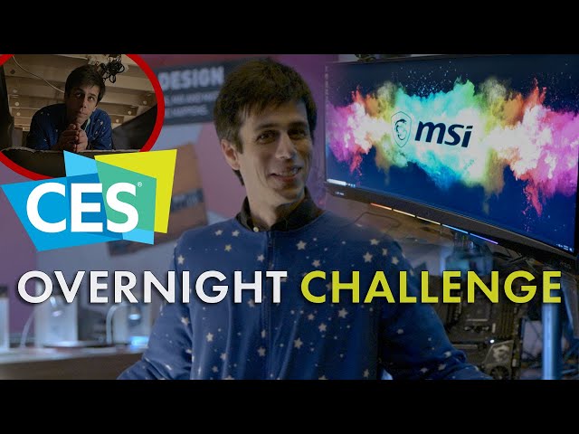 Overnight Challenge at CES 2020! PCMR Alone at the MSI booth! | MSI