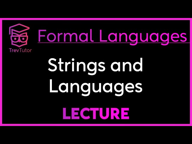 STRINGS and LANGUAGES - Theory of Computation